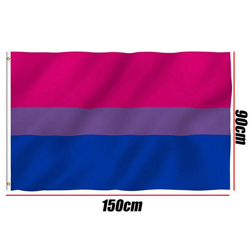 Bisexual Large Flag 150X90Cm Bi Sexual Pride Lgbt Lesbian Gay Rainbow Mardi Gras 4