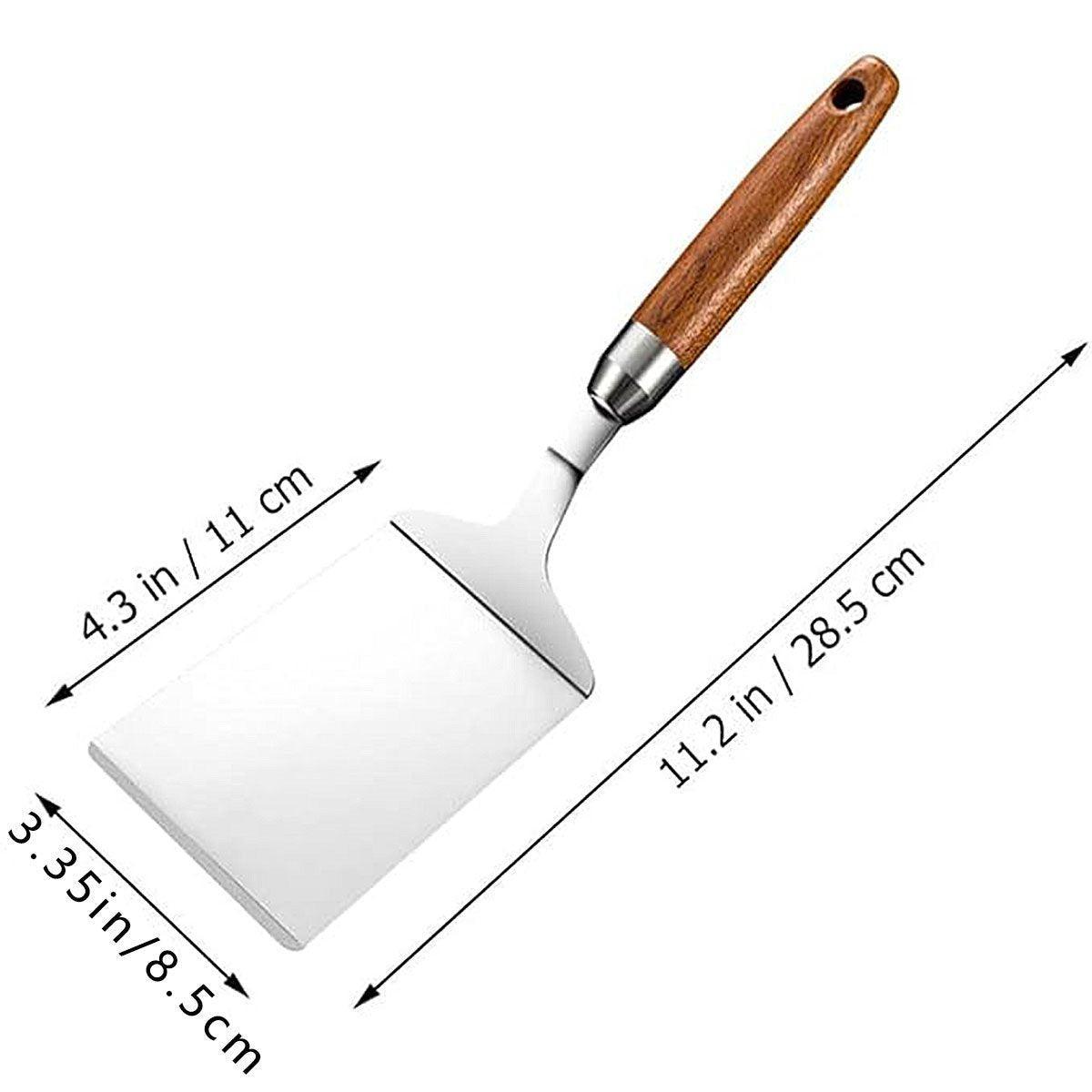 Stainless Steel Cooking Shovel Teppanyaki Spatula Pancake Steak Flipper Tool 3