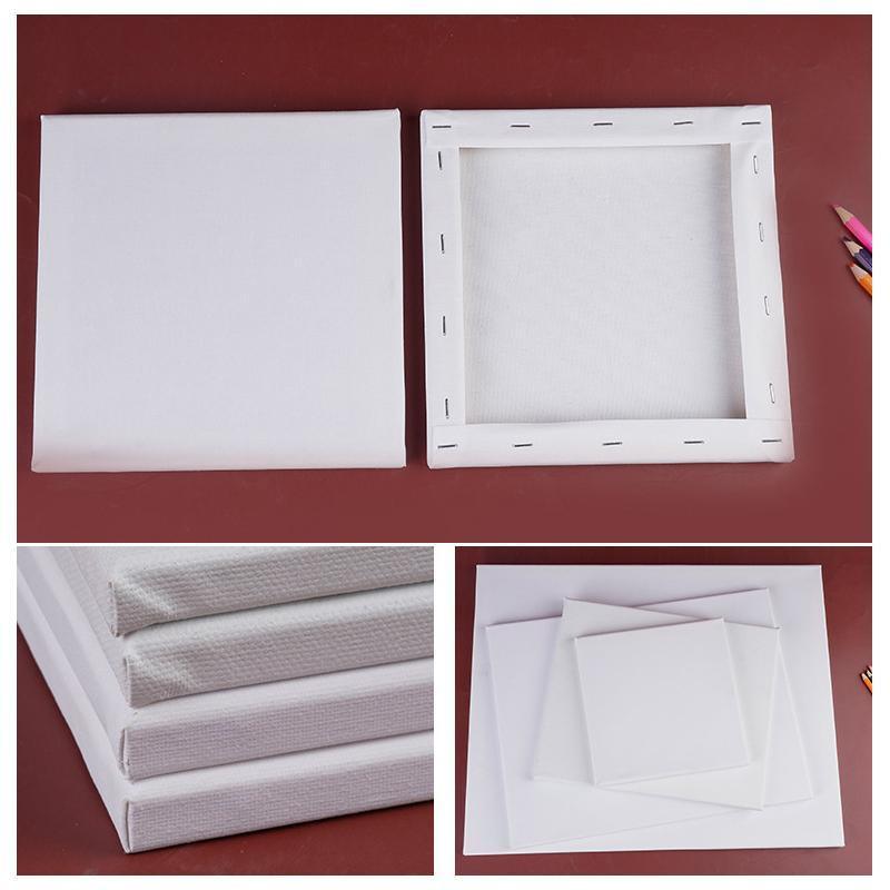 5x Artist Blank Stretched Canvas Canvases Art Large White Range Oil Acrylic Wood - 40*50CM 5