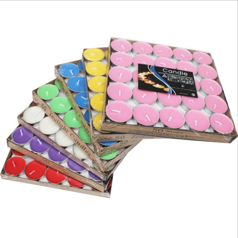 Tealight Candles 10 or 50 Pack Unscented Long Burning for Wedding Party Decor - Blue- 2 Hours10PCS 3