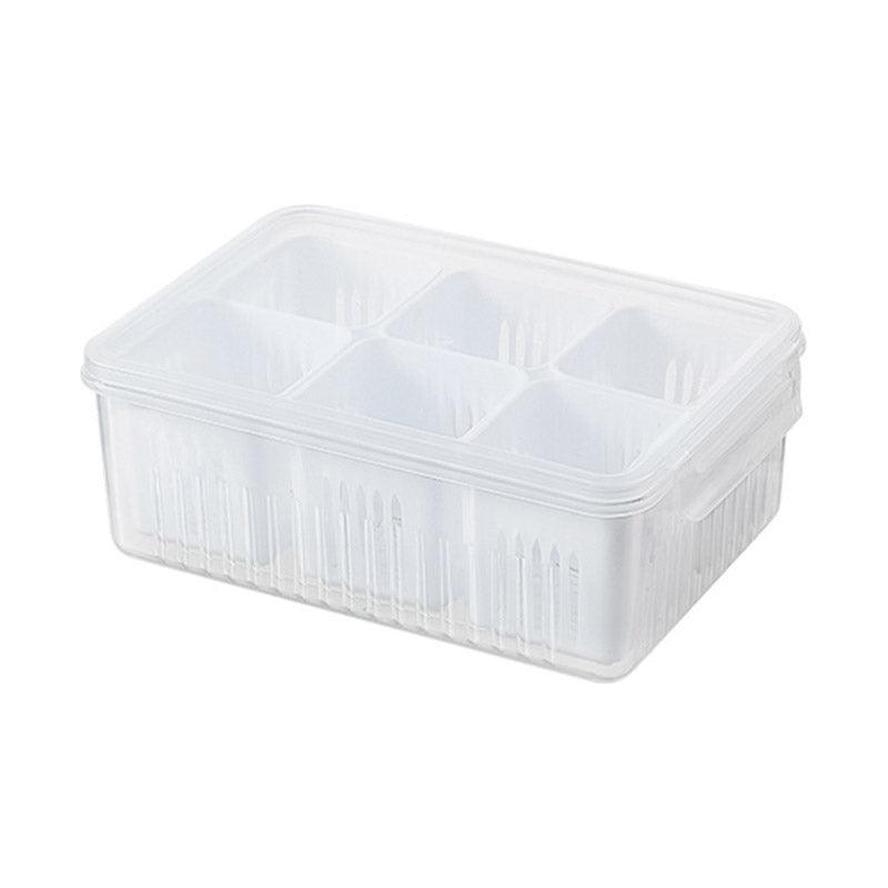 Convenient Crisper Box with Lid Storage Compartment Organizer for Vegetables