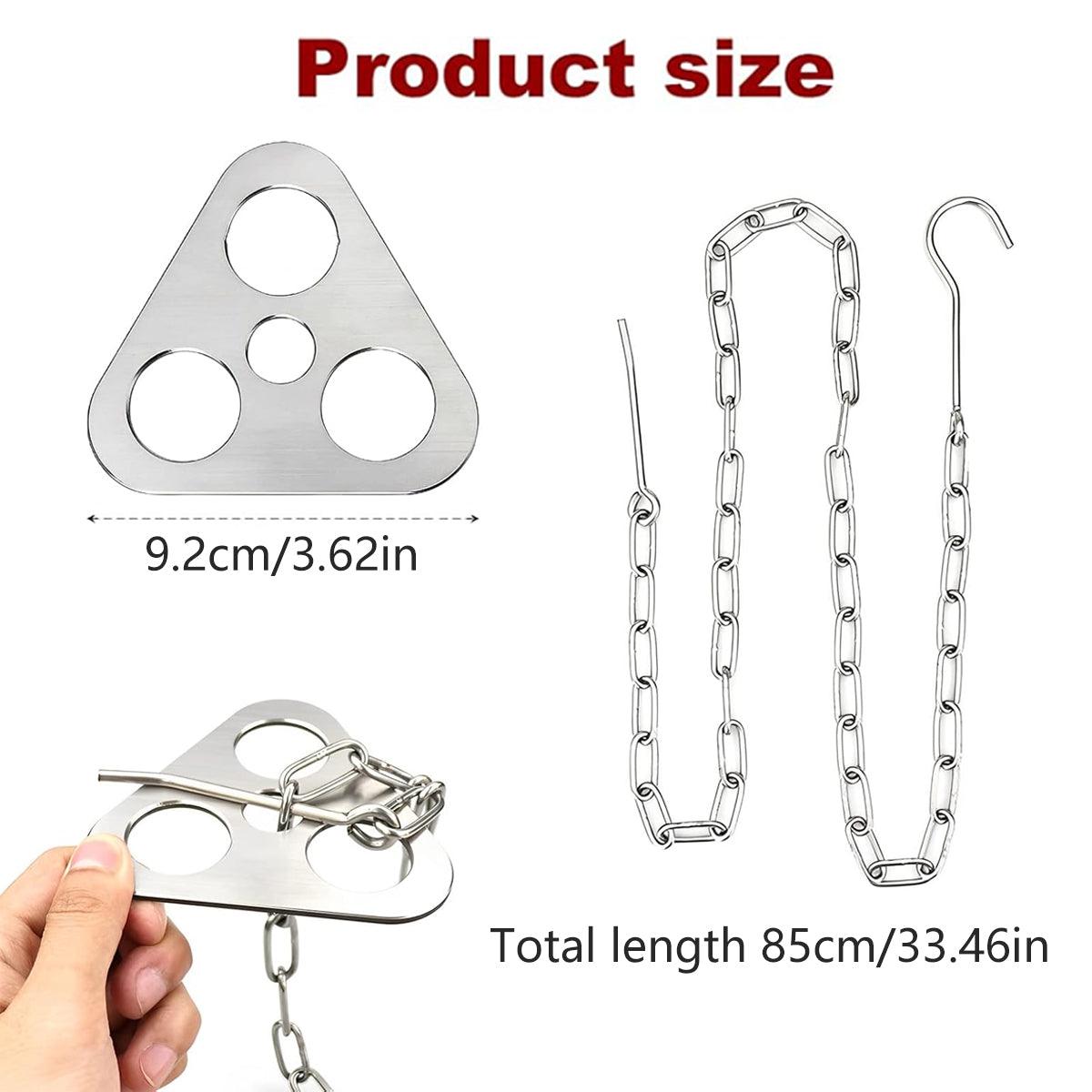 Outdoor Bonfire Rack Hanging Pot Picnic Fire Stand Stainless Steel Portable Foldable Tripod 3