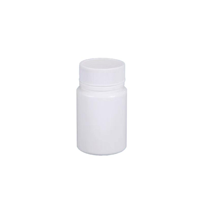 100pcs White Plastic Capsule Bottle Small Medicine Granule Packaging Container - 50ml 7