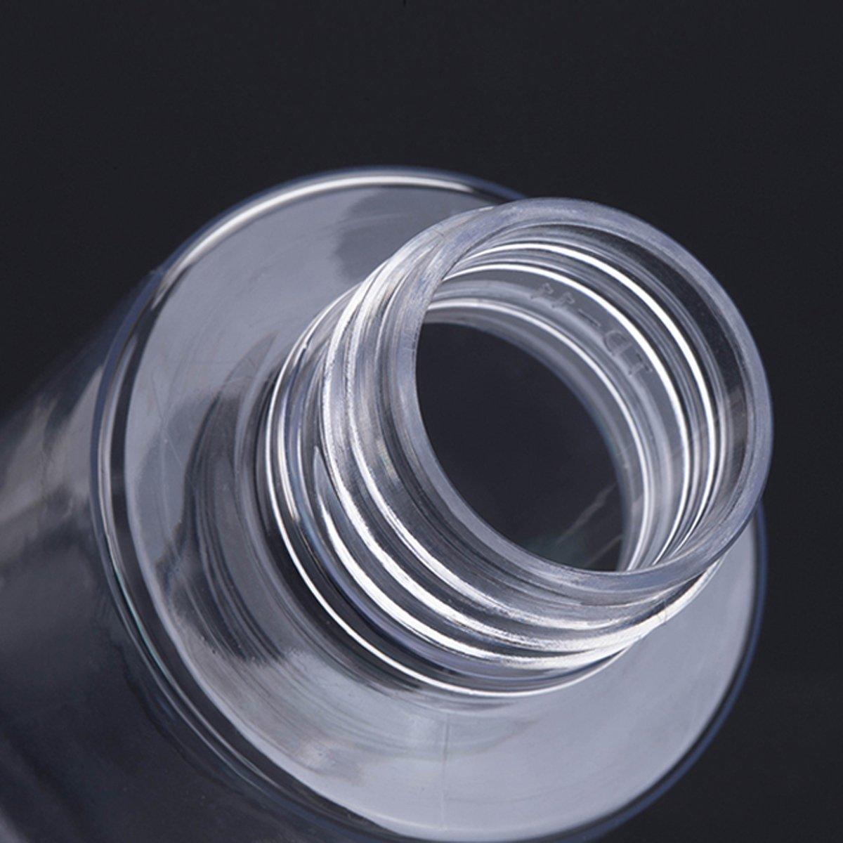 50/100/150ml Plastic Toner Lotion Bottles Refillable Travel Cosmetic Containers - White Lid + Transparent Bottle - 50ml 5