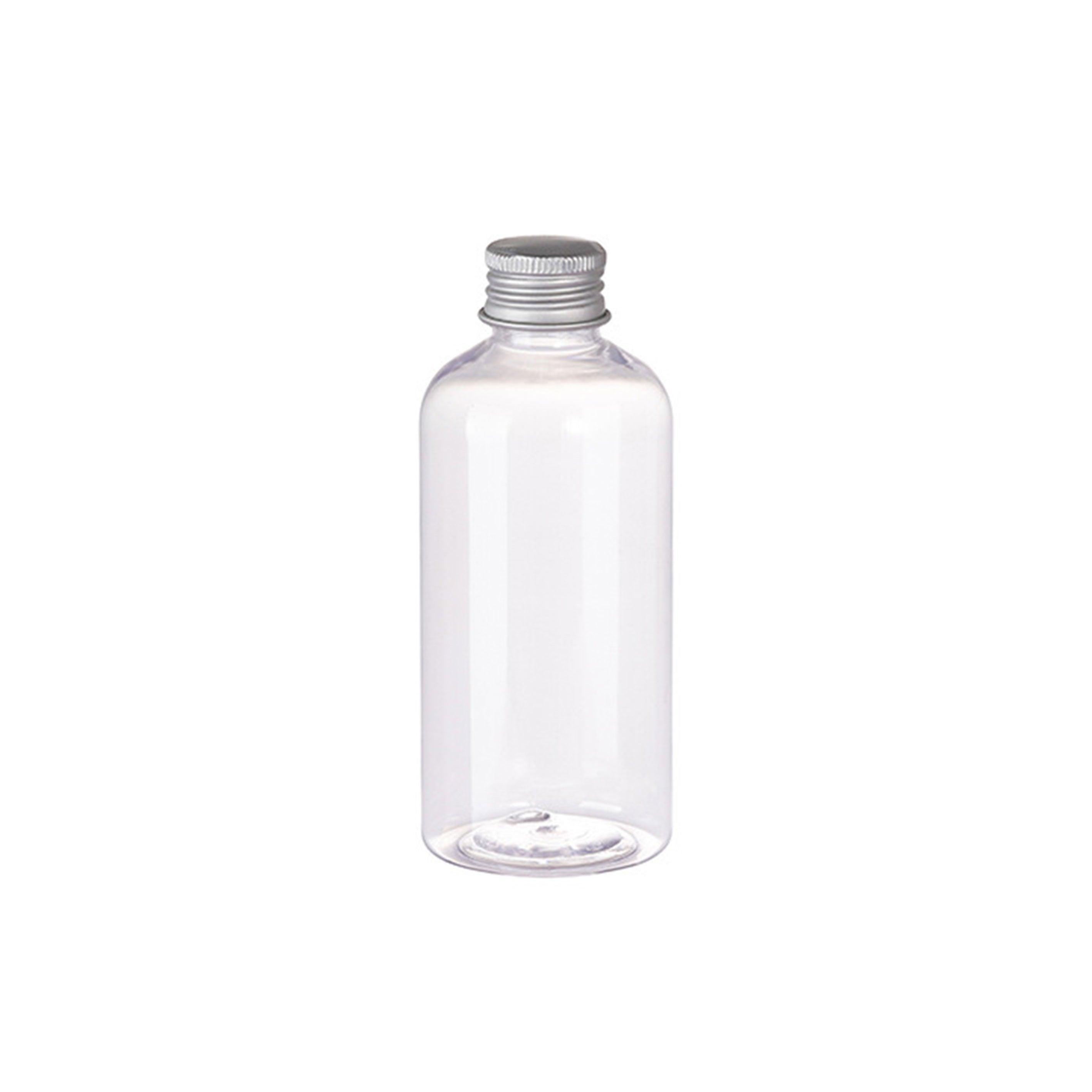 20pcs Brown Transparent Cosmetic Bottles with Aluminum Lids for Packaging - Transparent-200ml 7