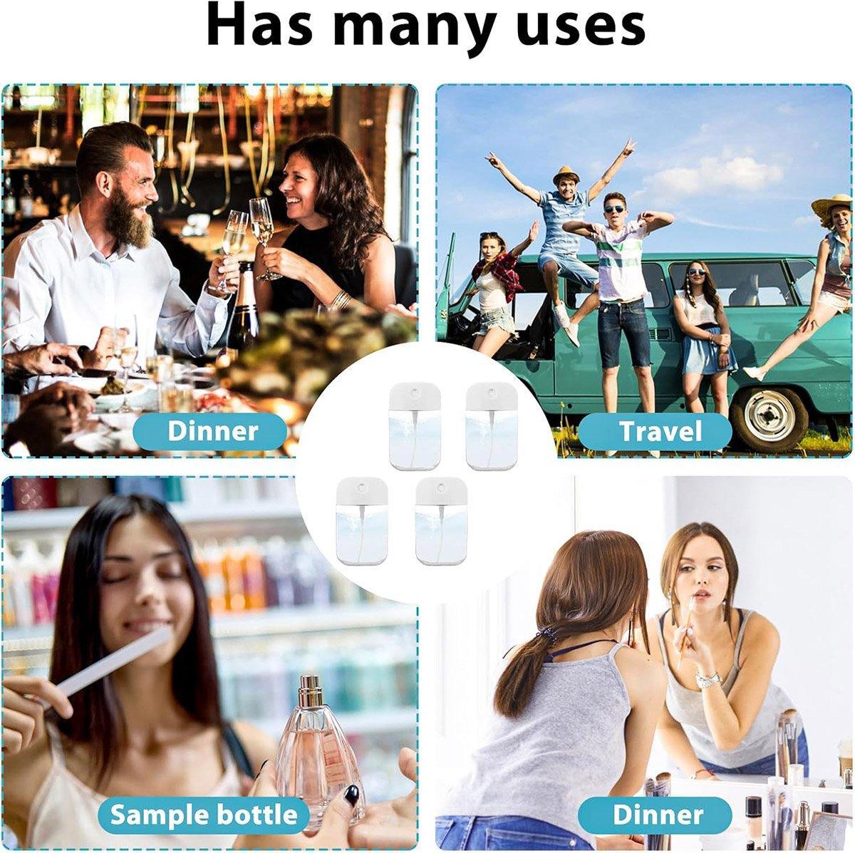 1pc Portable Card Spray Bottle Refillable Travel Watering Can for Skincare 4