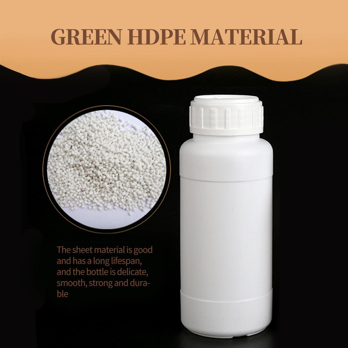 50pcs Chemical Bottle White Plastic Sample Reagent Bottles for Lab Storage - 300ml 5