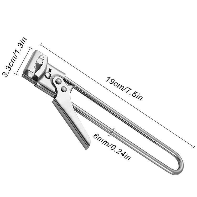 Bottle Opener Multifunctional Beer Adjustable Stainless Steel Jar Lid Gripper Au 3
