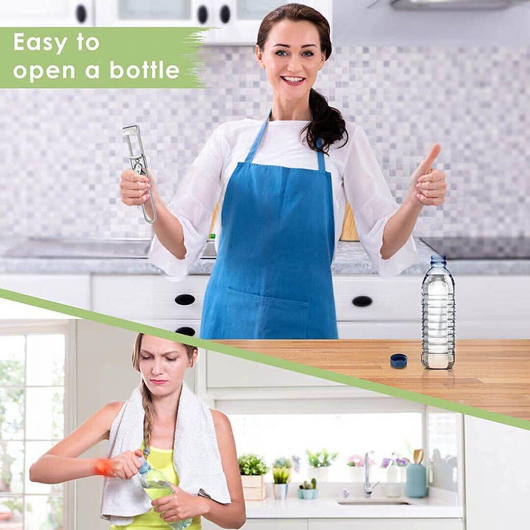 Bottle Opener Multifunctional Beer Adjustable Stainless Steel Jar Lid Gripper Au 4