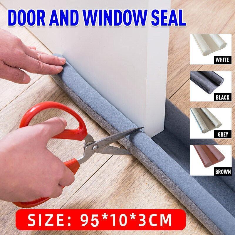 New Door Bottom Sealing Strip Guard Wind Dust Threshold Seals Draft Stopper Au - White