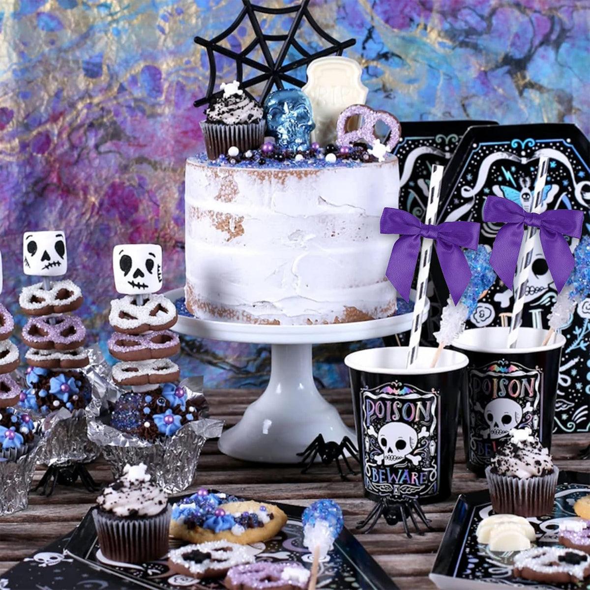 50pcs Bow Gift Packaging Sealing Tie Drawstring Baking Wrap Bag Decorative Ties - Red 4