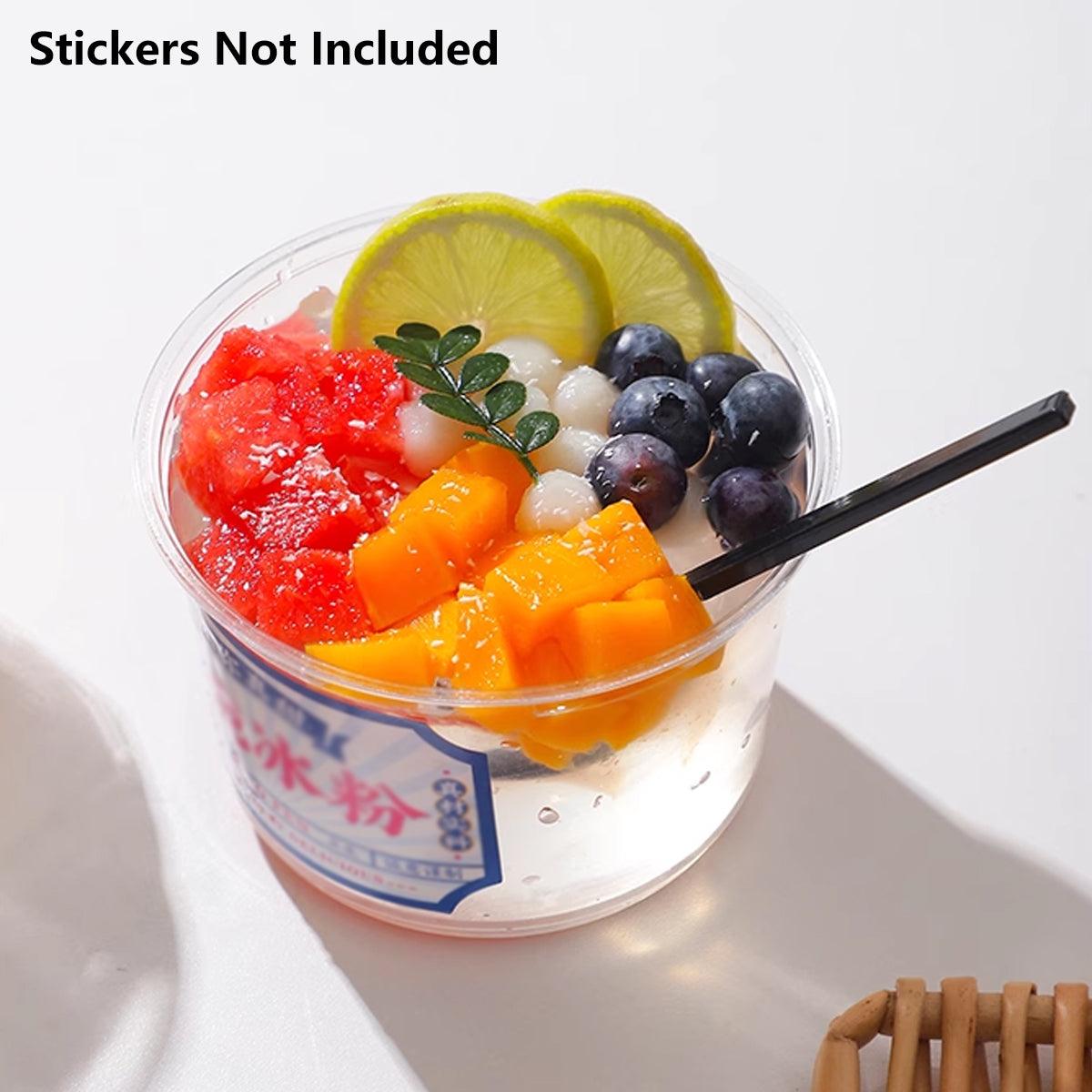 100PCS Transparent Packing Box With Cover Plastic Dessert Bowl Food Container - 16oz Bowl 5