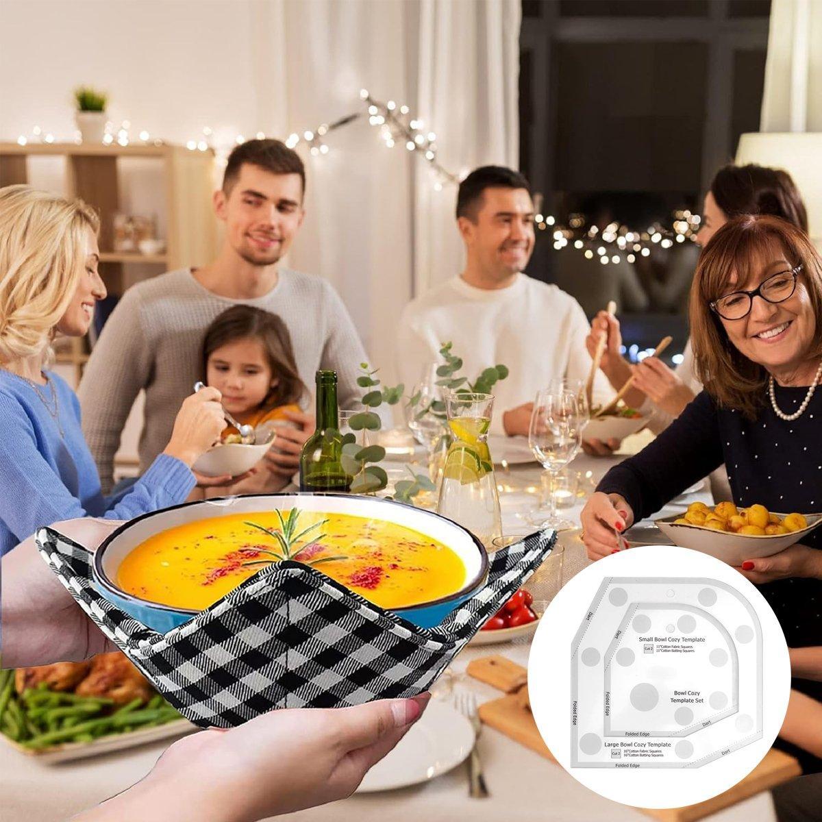 Quilting Ruler Bowl Mat Table Placemat Cozy Acrylic Durable Patchwork Craft Tool 4