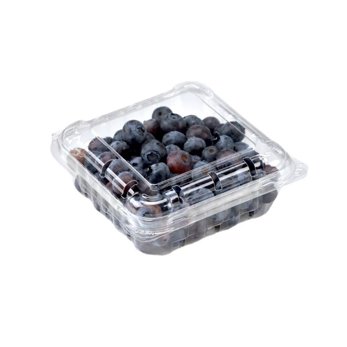 100pcs Transparent Plastic Fruit Box with Tape Cover Storage Packaging for Fruit - 125g 6