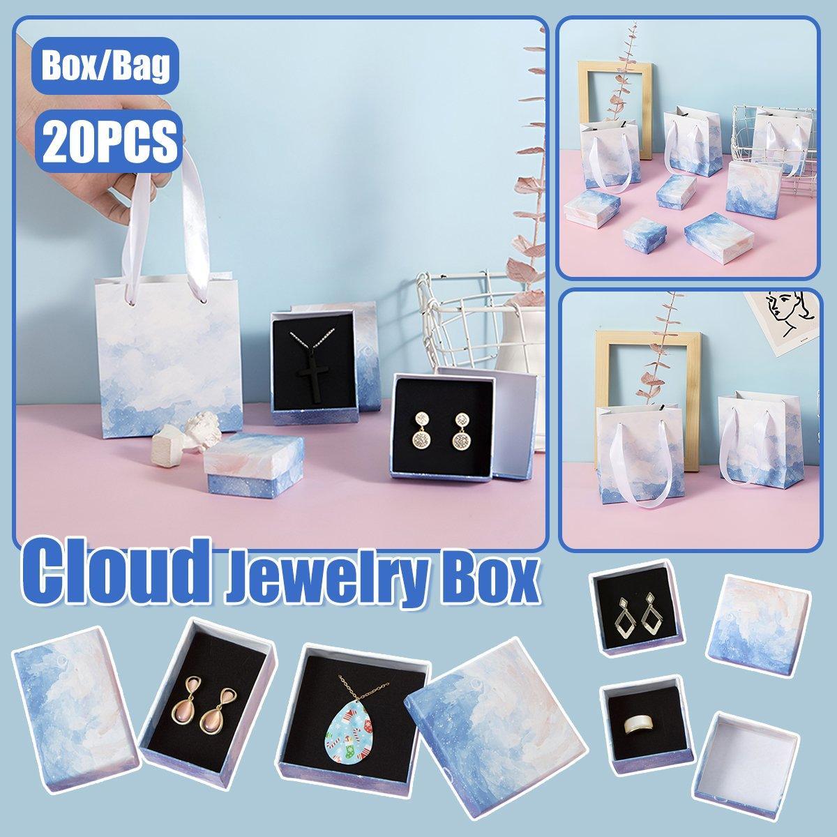 20PCS Cloud Jewelry Box Earrings Necklace Ring Bracelet DisplayOrganizer - 5*5*3cm（Box）