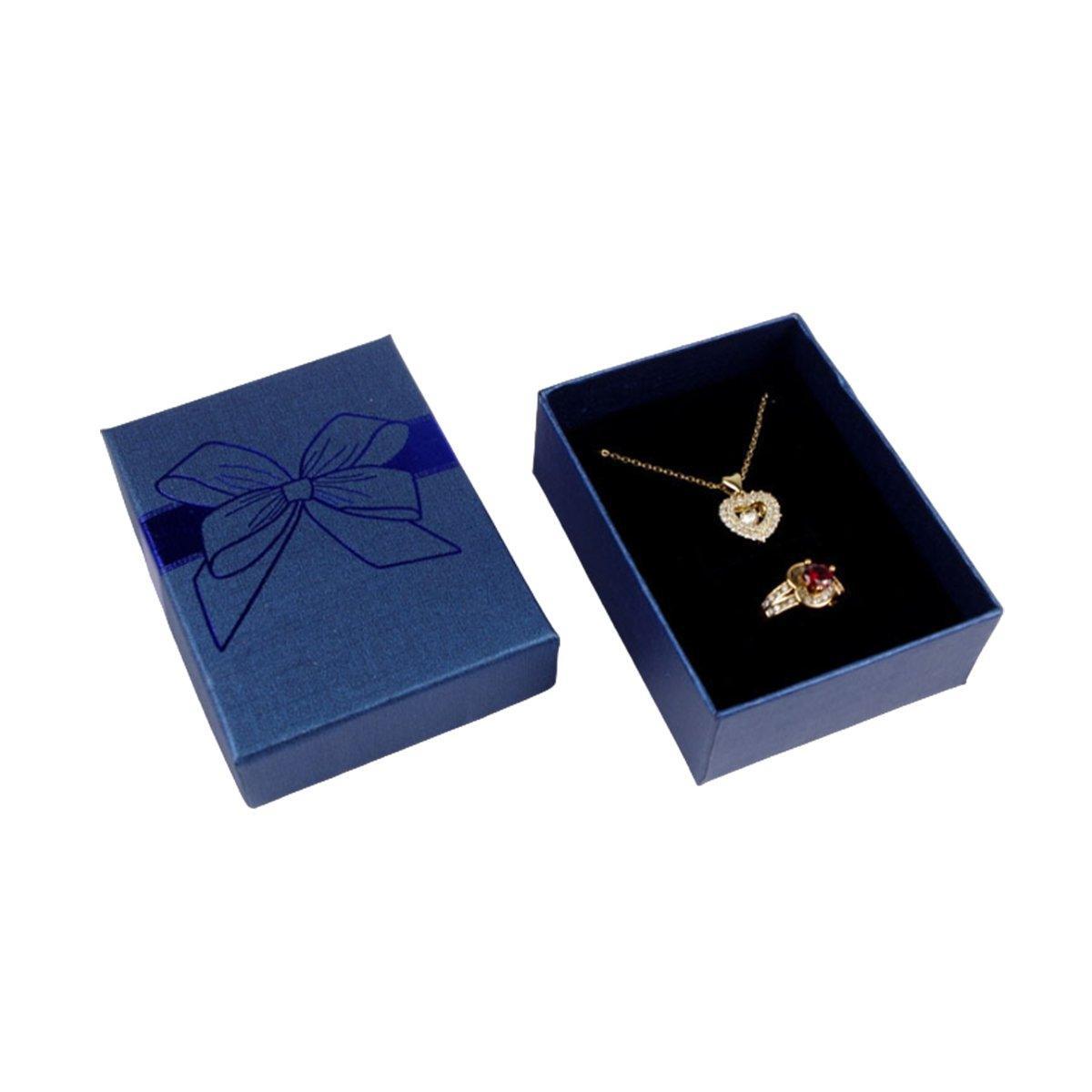 32pcs Jewelry Storage Box Necklace Pendant Ring Organizer Gift Packaging - Blue 9