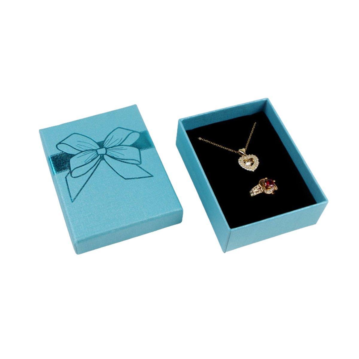 32pcs Jewelry Storage Box Necklace Pendant Ring Organizer Gift Packaging - Blue 13
