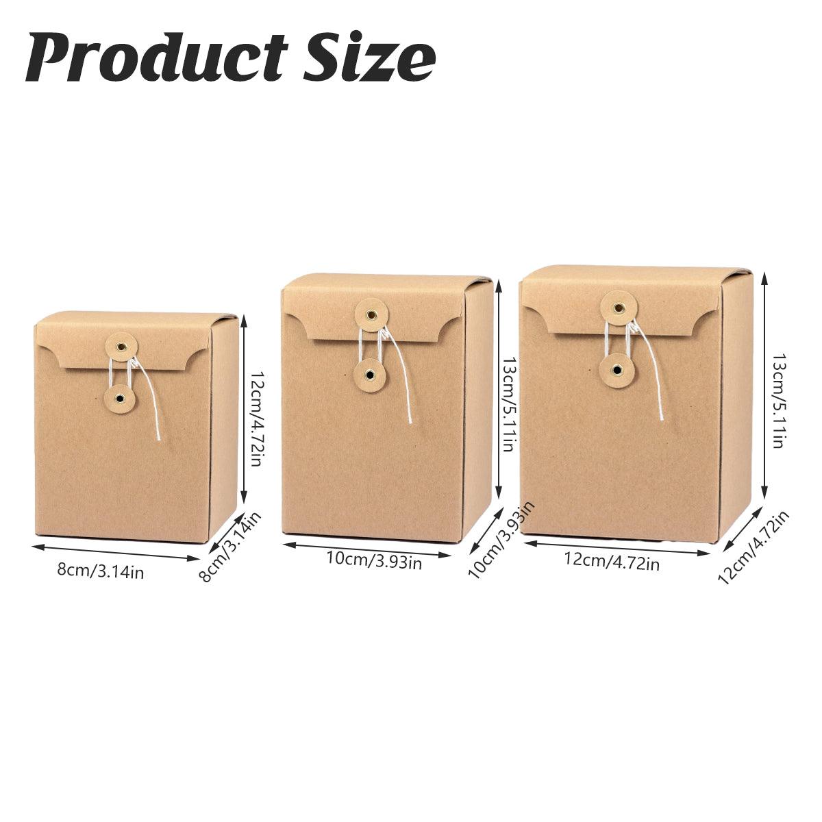 10PCS Kraft Paper Box Corrugated Packaging Box Gift Storage Transport Carton - 8x8x12cm 3