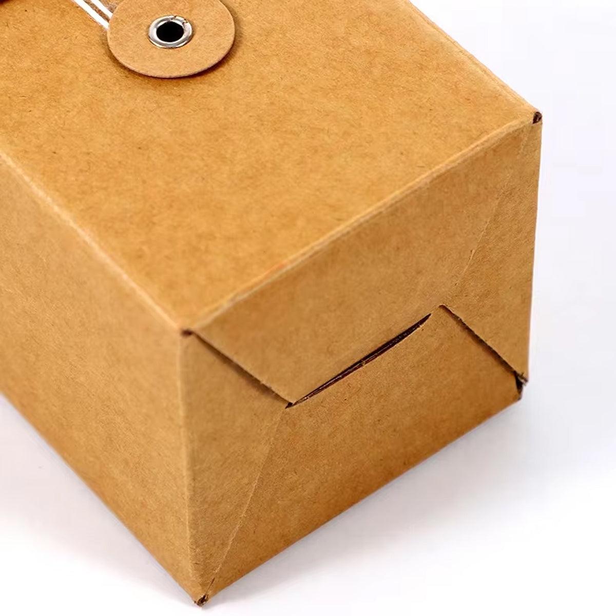 10PCS Kraft Paper Box Corrugated Packaging Box Gift Storage Transport Carton - 8x8x12cm 5