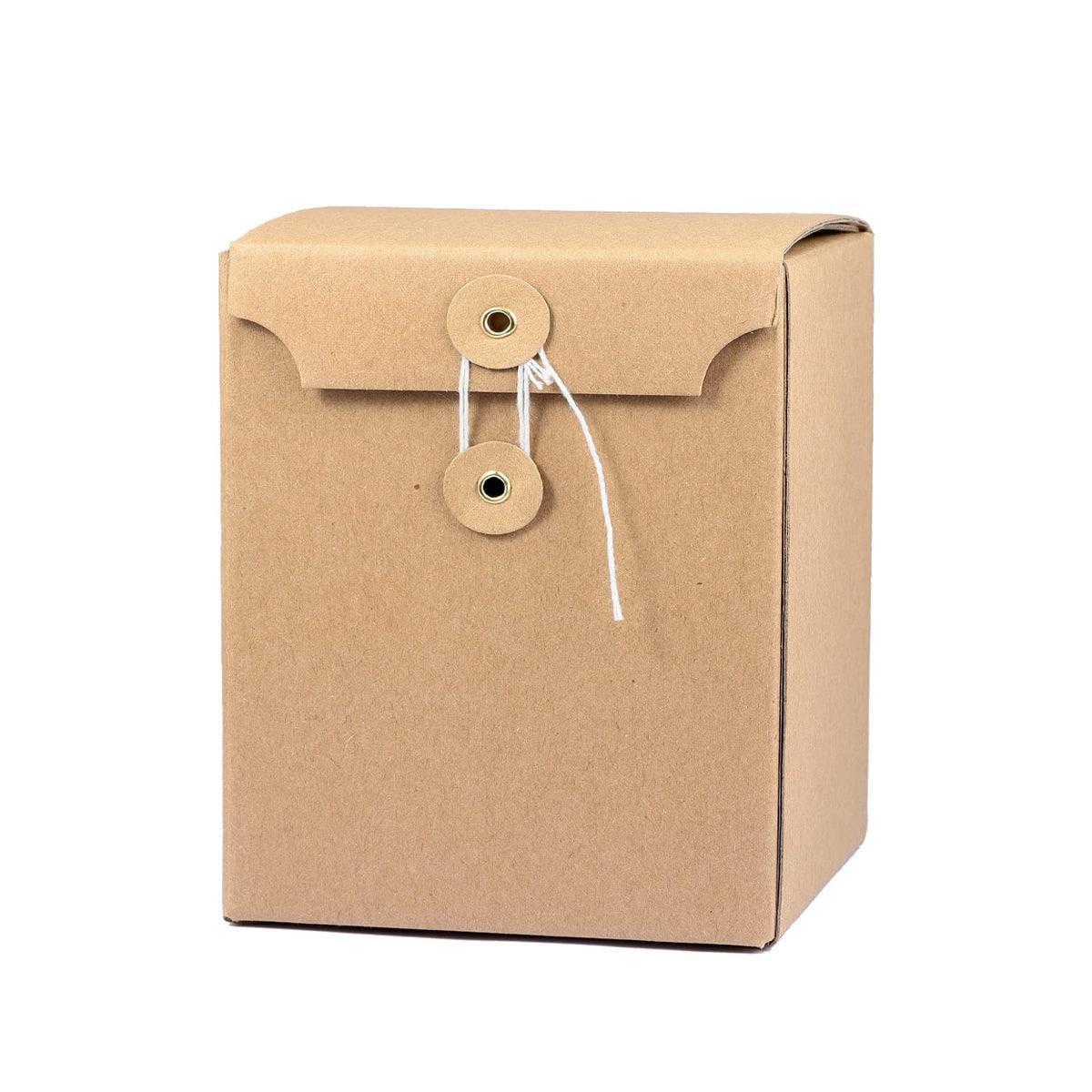 10PCS Kraft Paper Box Corrugated Packaging Box Gift Storage Transport Carton - 8x8x12cm 6
