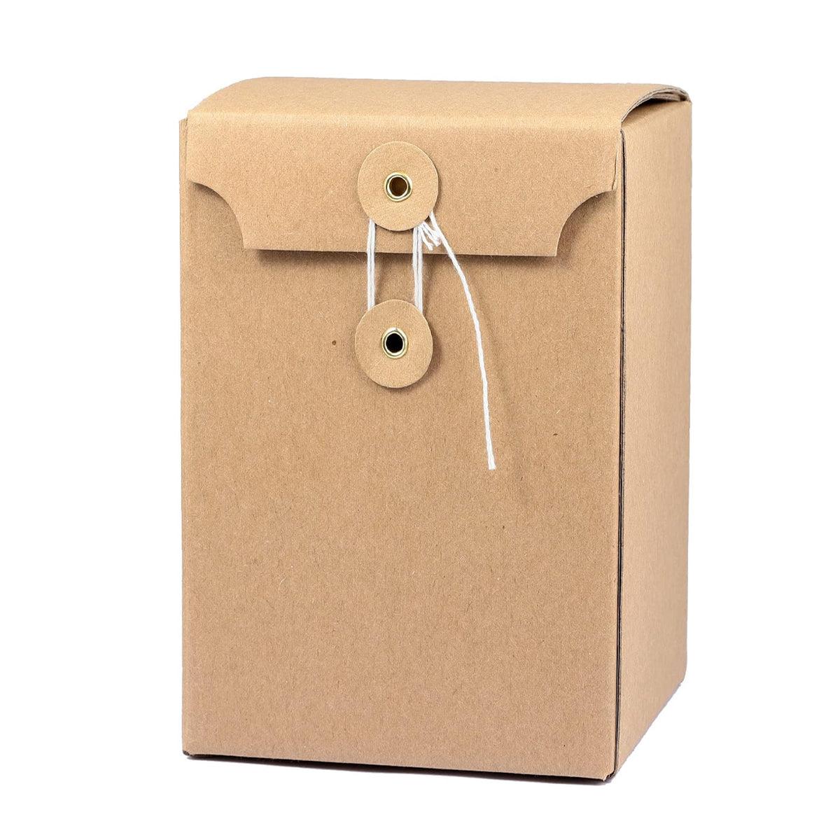 10PCS Kraft Paper Box Corrugated Packaging Box Gift Storage Transport Carton - 8x8x12cm 8