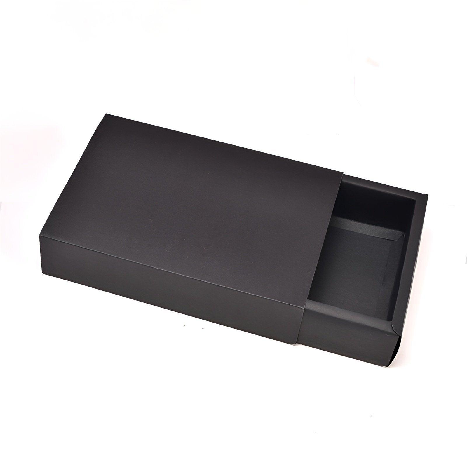 25X Black Kraft Paper Drawer Jewelry Package Necklace Bracelet Gift Package box - 18.5*13.5*3-25pcs 4