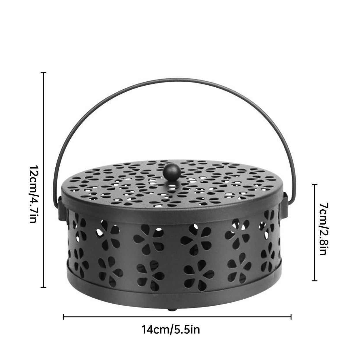 Iron Mosquito Incense Box Fireproof Tray Stand Indoor Household Incense Holder - Blue 3