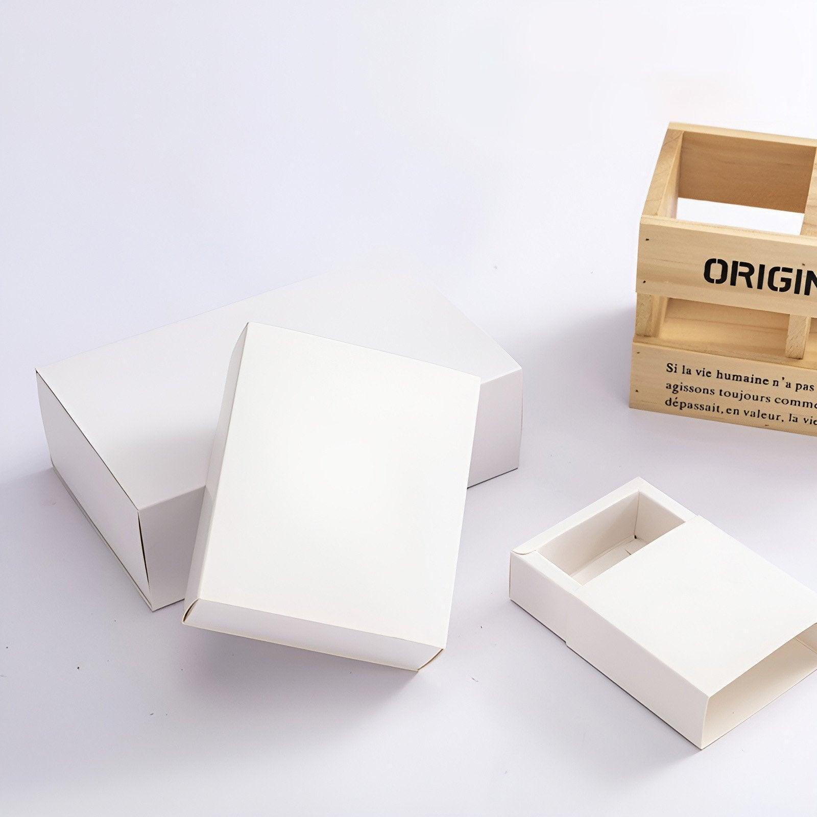 25X White Kraft Paper Drawer Jewelry Package Necklace Bracelet Gift Package box - 18.5*13.5*3-25pcs 3
