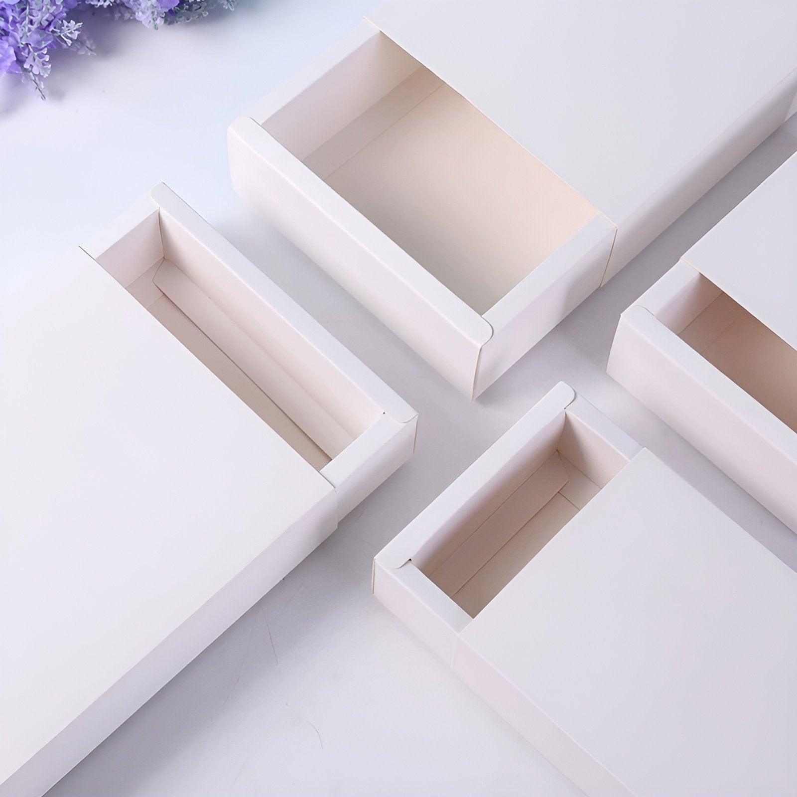 25X White Kraft Paper Drawer Jewelry Package Necklace Bracelet Gift Package box - 18.5*13.5*3-25pcs 4