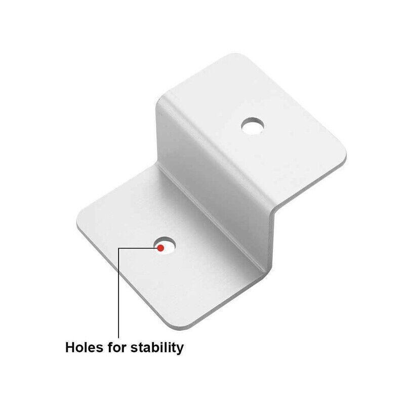 4 Pcs Solar Panel Z-Bracket  Mounting Flat Roof Yacht Rv Mount Aluminum Kit Au 3