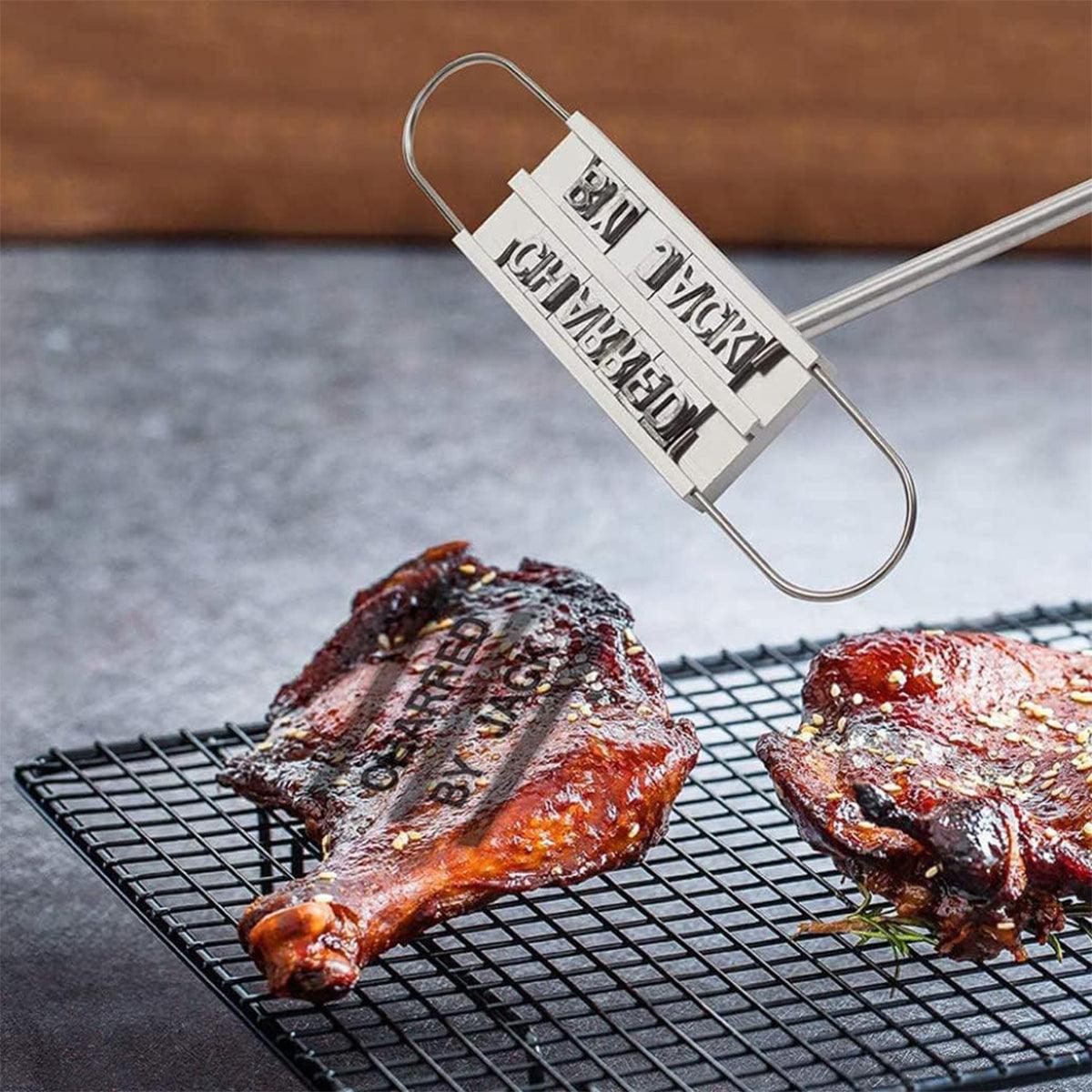 Alphabet Fire Branding Barbecue Grill Tool Custom Branding Iron for BBQ Meat 4