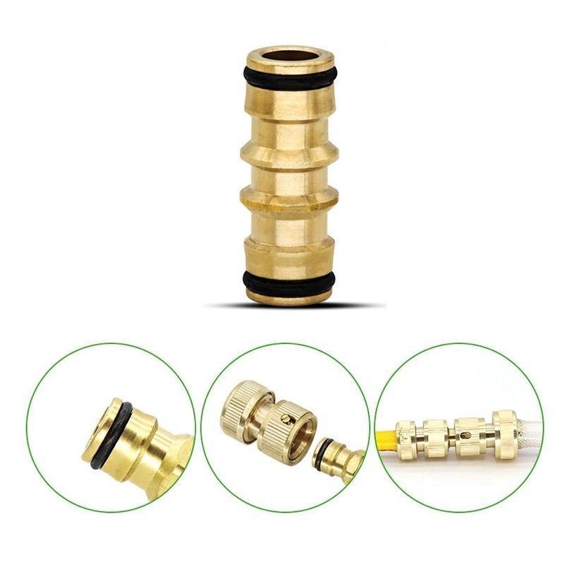 Brass Garden Hose Connector Fitting Double End Quick Joiner for 12mm Pipe Repair 5