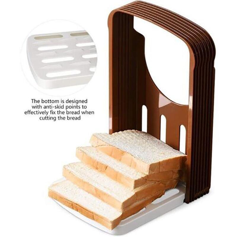 Foldable Bread Slicer Cutting Guide for Loaf Toast Adjustable Thickness 4