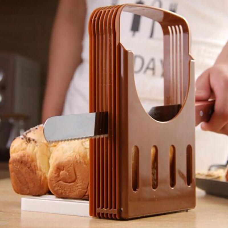 Foldable Bread Slicer Cutting Guide for Loaf Toast Adjustable Thickness 5