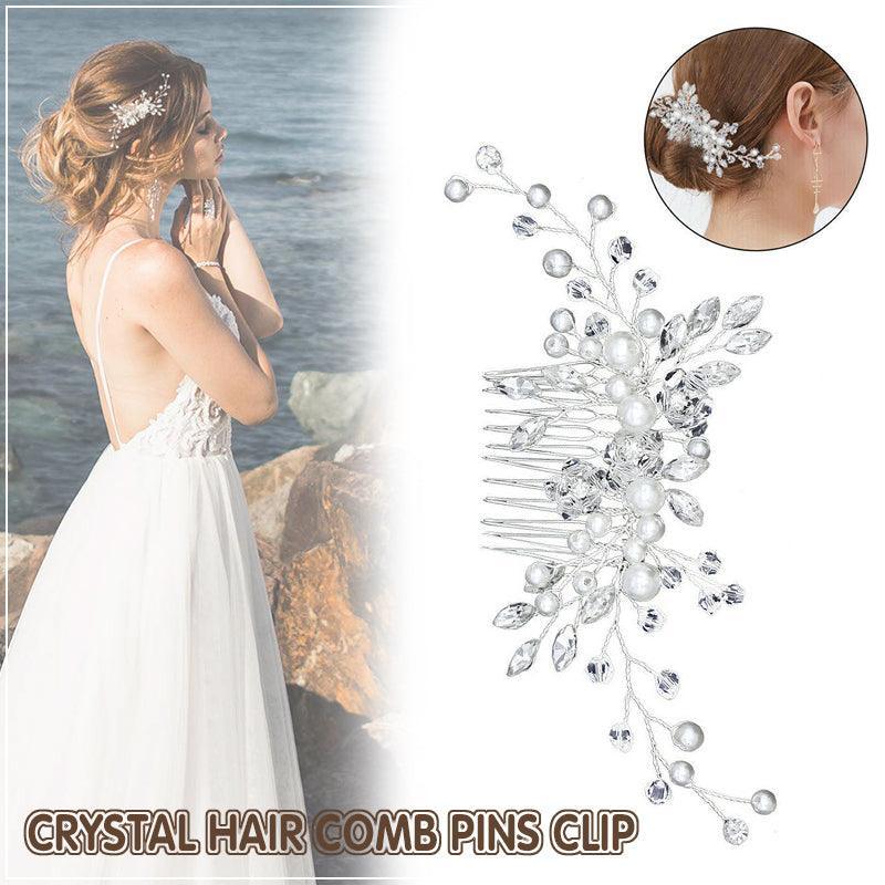 Bridal Headpieces Crystal Wedding Accessories White Jewelry Hair Comb Party Au