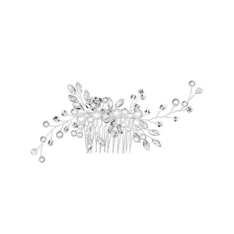 Bridal Headpieces Crystal Wedding Accessories White Jewelry Hair Comb Party Au