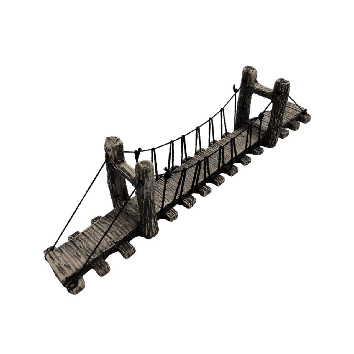 Resin Bridge Aquarium Decoration Fish Tank Accessories Shrimp Tortoise Climbing - Suspension Bridge-S 7