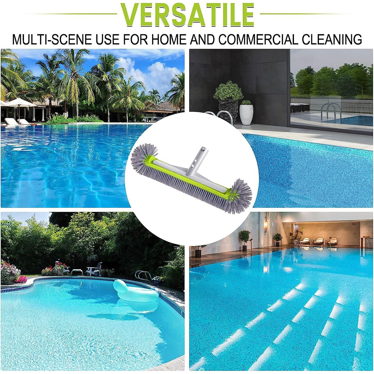 Swimming Pool Cleaning Brush Corner Scrub Brush Pool Wall Floor Cleaner Tool 5
