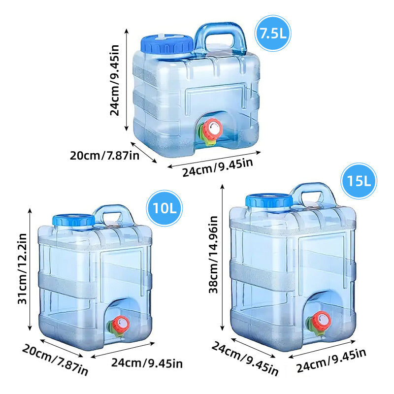 Outdoor Water Bucket Household Storage Car Water Tank Drinking Water Storage - 7.5L 3