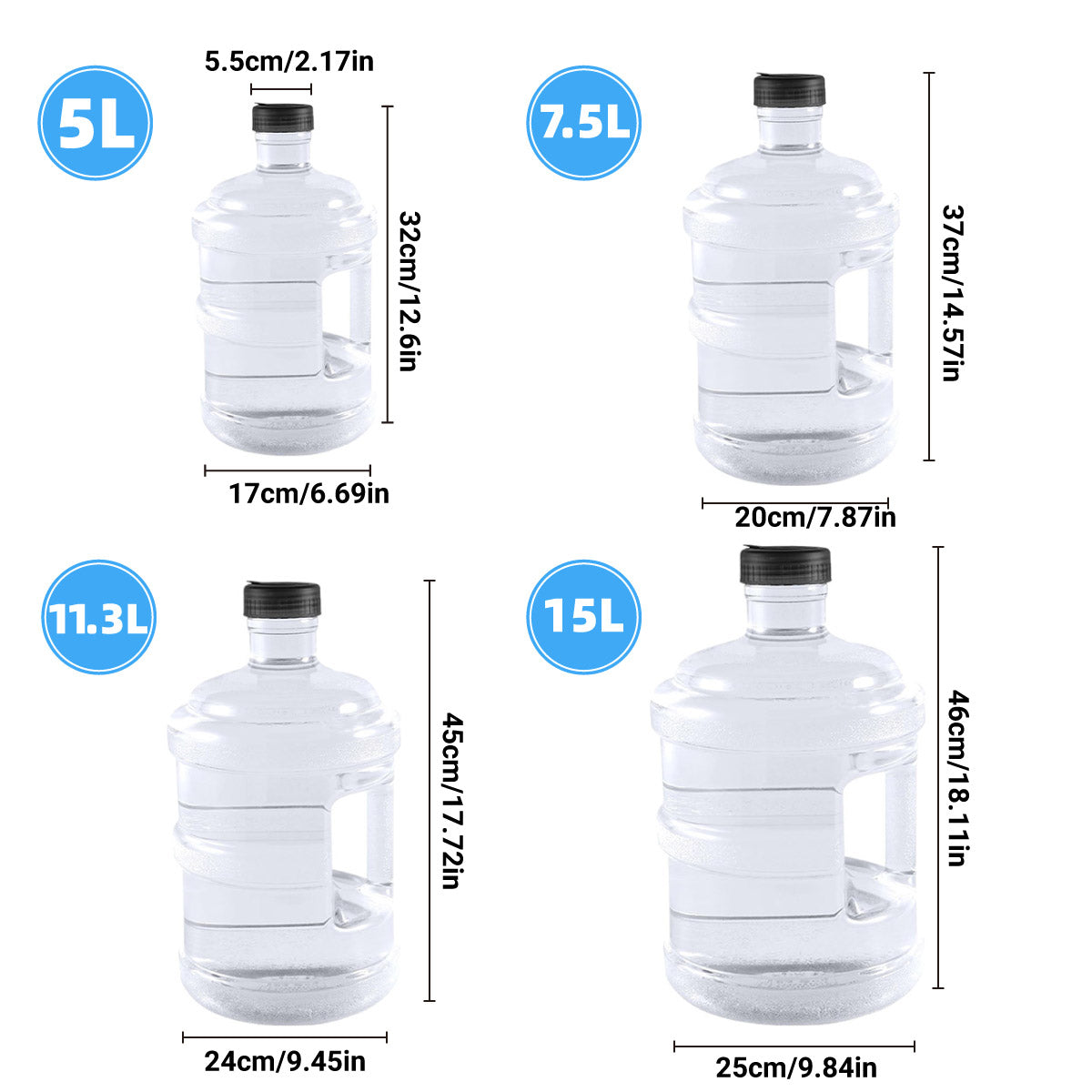 Water Storage Jugs Water Bucket Pure Water Barrel Portable Water Tank Water - 7.5L 3