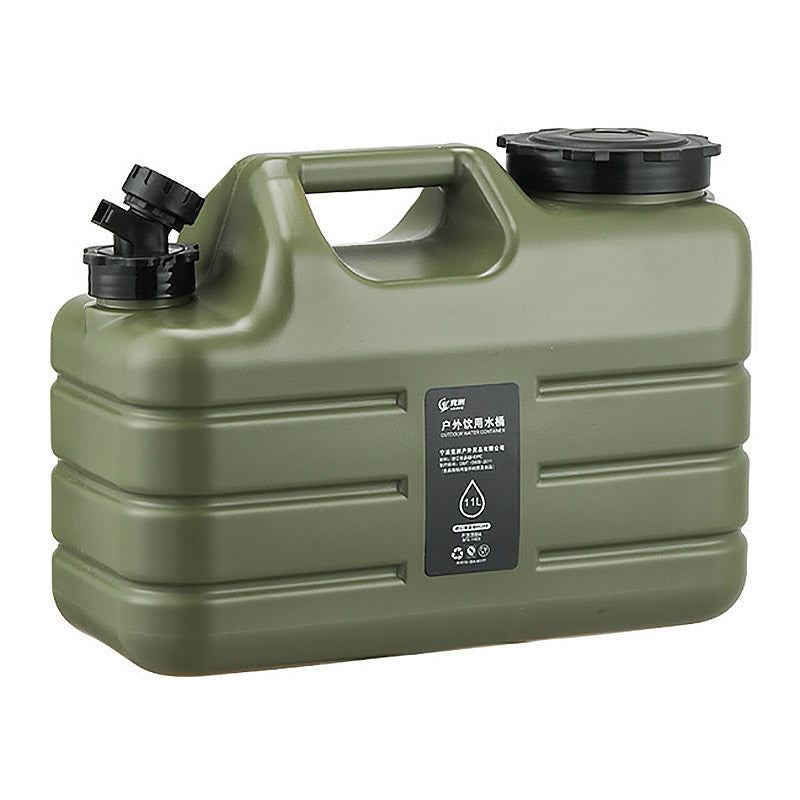 Outdoor Camping Water Storage Bucket with Faucet Portable Square Drinking Tank - 11L 6