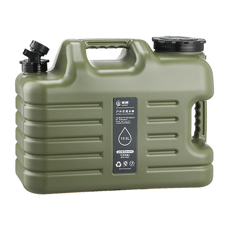 Outdoor Camping Water Storage Bucket with Faucet Portable Square Drinking Tank - 11L 8