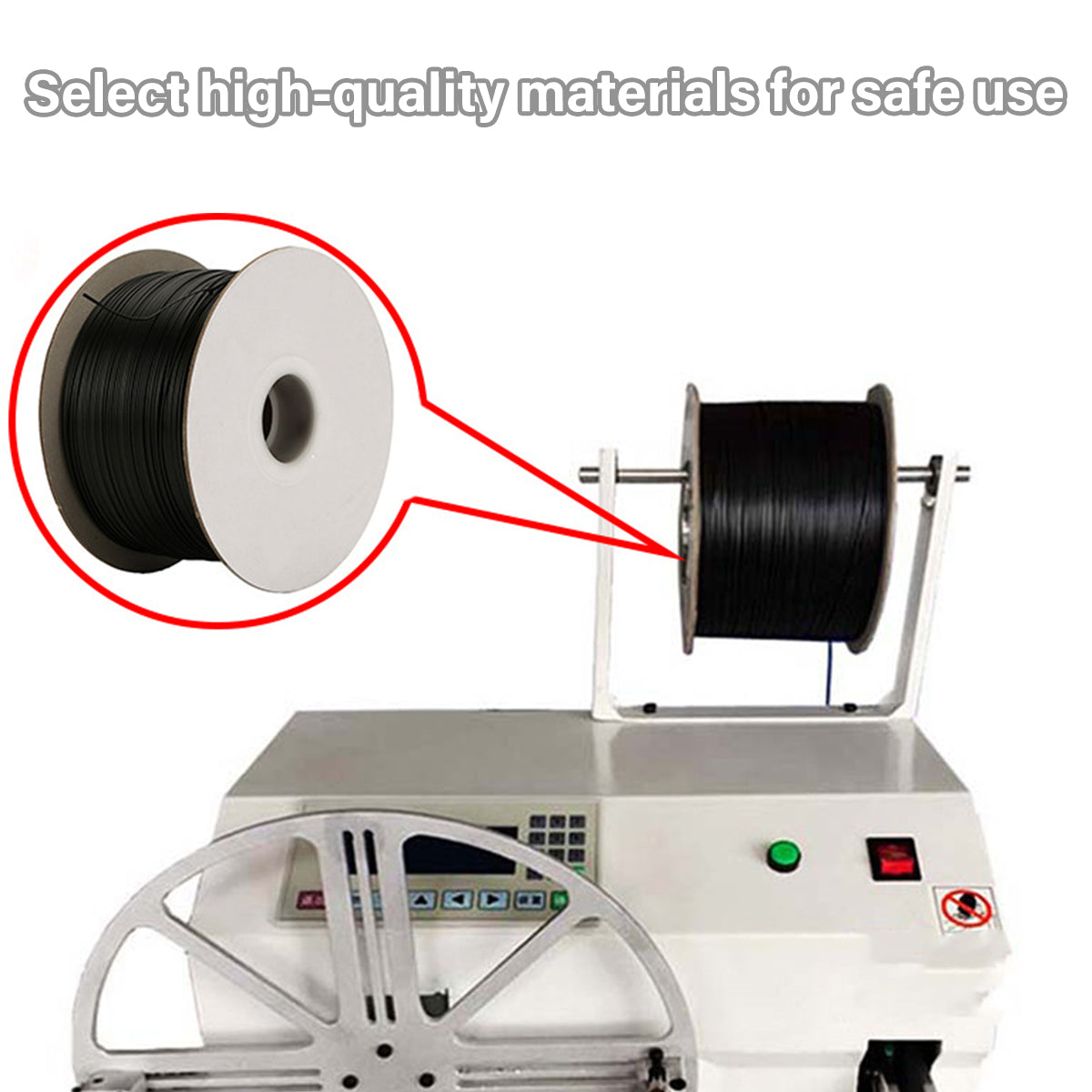 1000M Coiled Tie Wire Elliptical Binding Wire Garden Plant Cable Roll for Home - Black 5