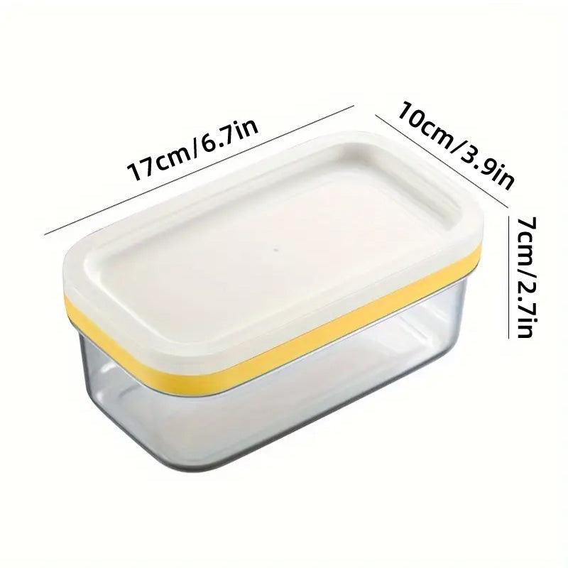 Rectangular Butter Box Storage Container Cheese Cutter Kitchen Organizer Lid 3