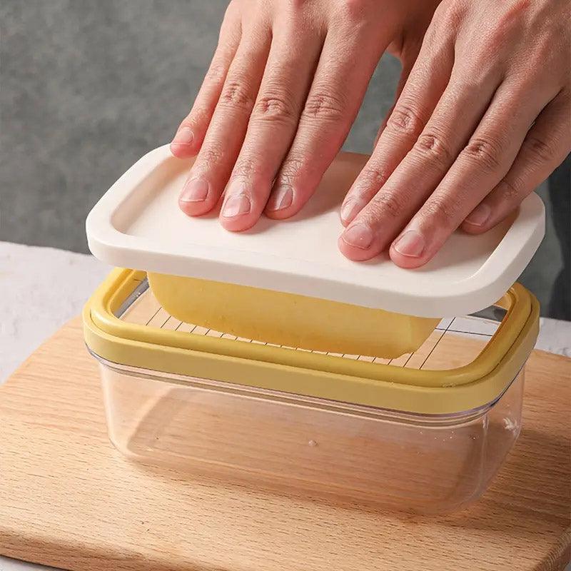 Rectangular Butter Box Storage Container Cheese Cutter Kitchen Organizer Lid 5