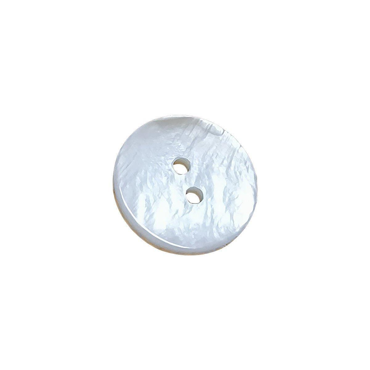 20pcs White Shirt Buttons Round Two Eyes Sewing Craft DIY Clothing Supplies - 18mm 12
