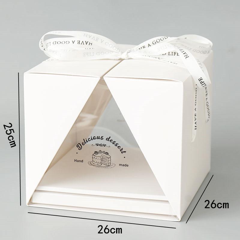 10x Clear Cake Box Set 4 6 8 Inch Durable Versatile Display Packaging Containers - 10pcs-4inch 5