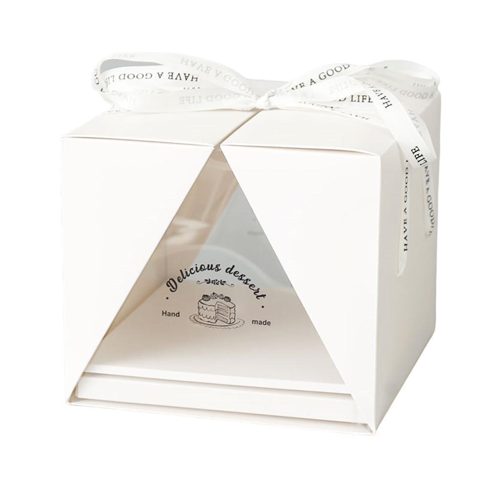 10x Clear Cake Box Set 4 6 8 Inch Durable Versatile Display Packaging Containers - 10pcs-6inch 8