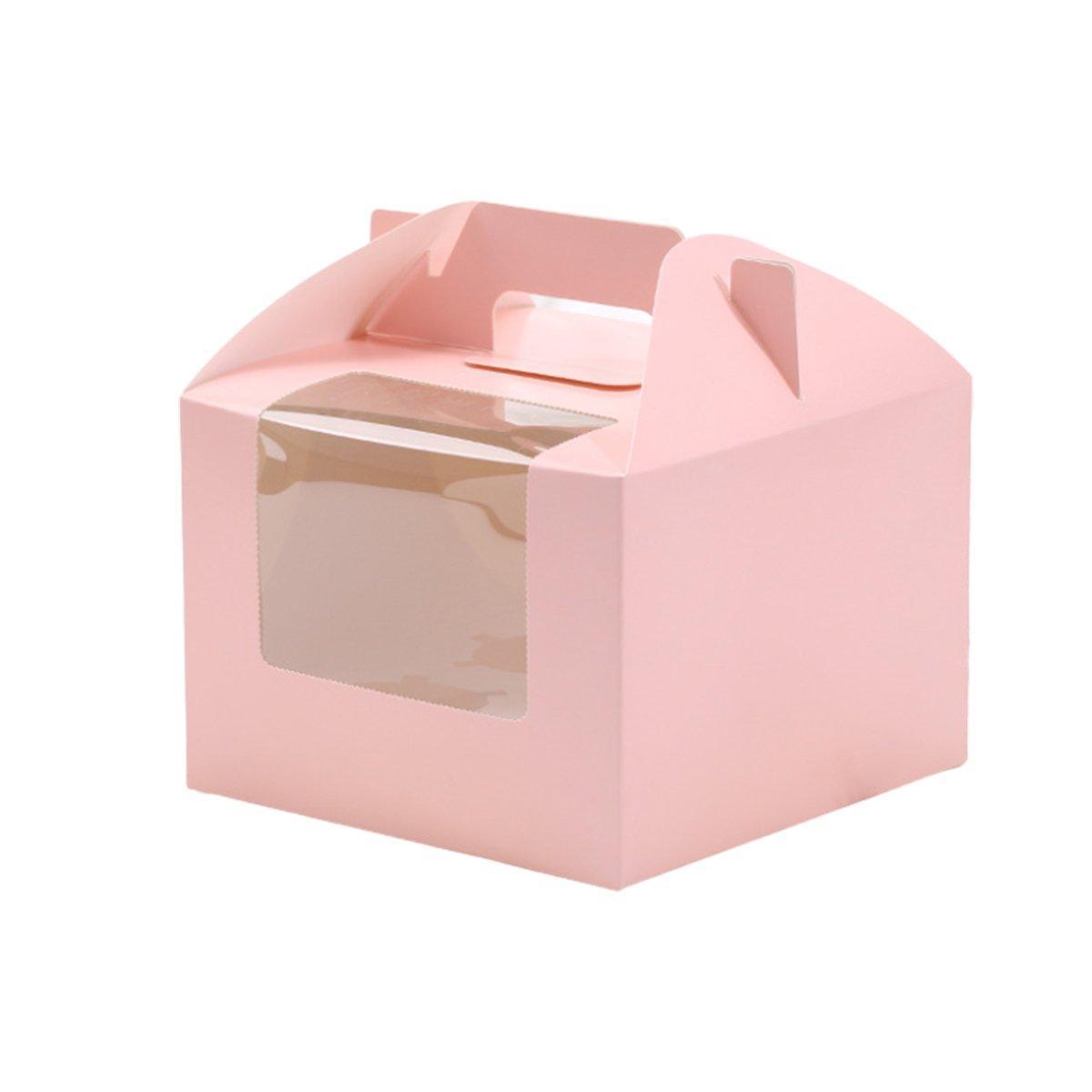 25pcs Portable Cupcake Packaging Box with Transparent Window for Easy Opening - White-2Cup 13