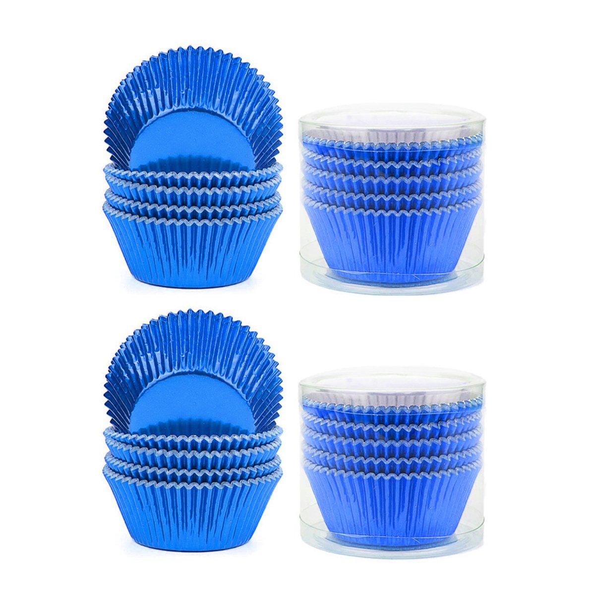 200 Pcs Colored Baking Paper Cupcake Trays Muffin Liners for Party Baking - Gold 10